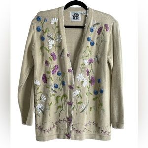 Vintage Storybook Knits Spring Embroidery Sweater